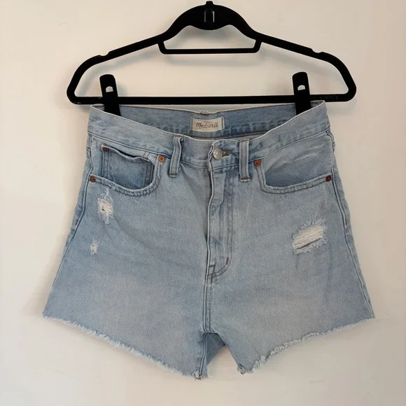 Madewell Ripped Mom Jean Shorts - Picture 3 of 4